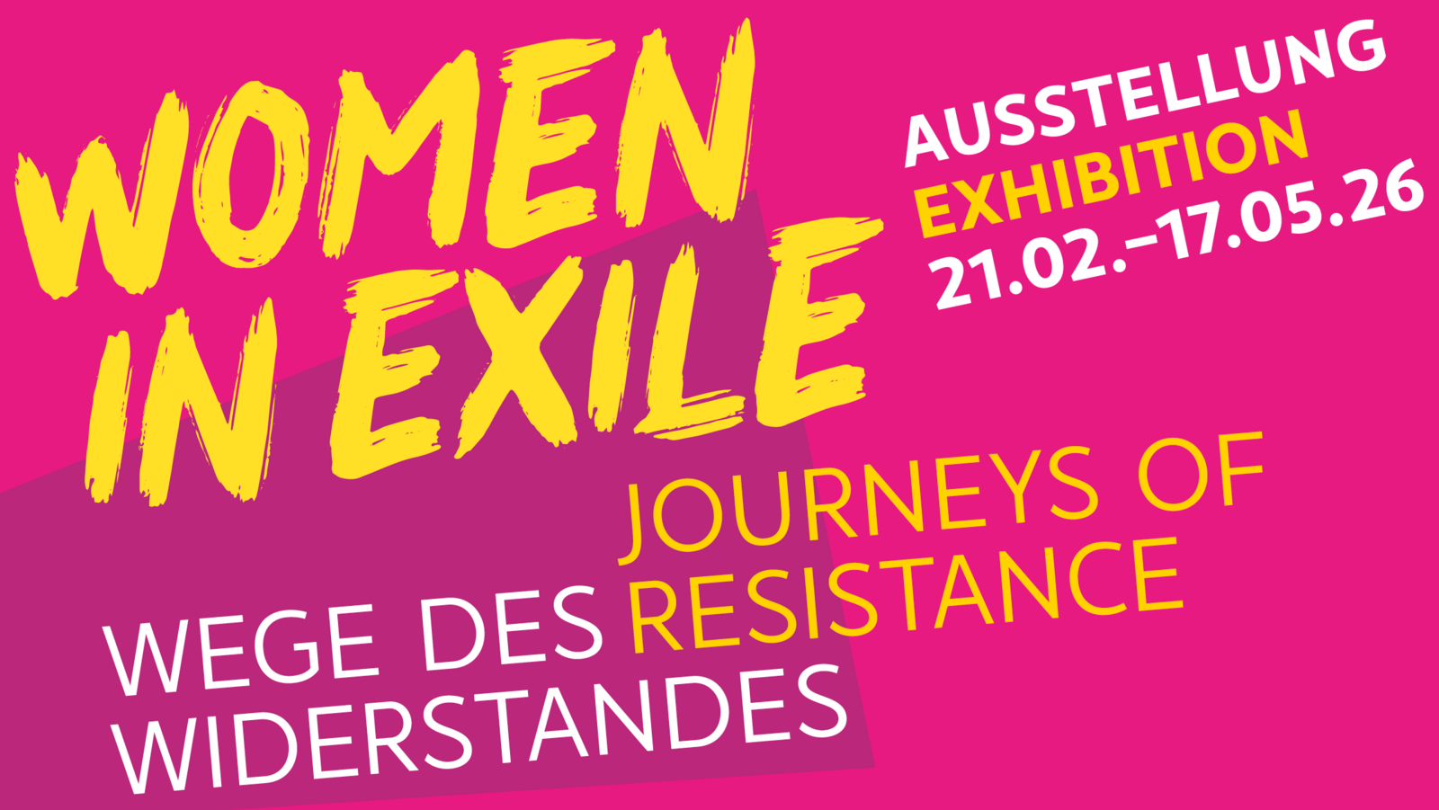 Ankündigung der Ausstellung "Women in Exile - Wege des Widerstandes"