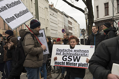 Protest gegen Gentrifizierung und Verdrängung, 2017 Heinrichplatz, Kreuzberg Foto: Ellen Röhner Archiv FHXB Friedrichshain-Kreuzberg Museum